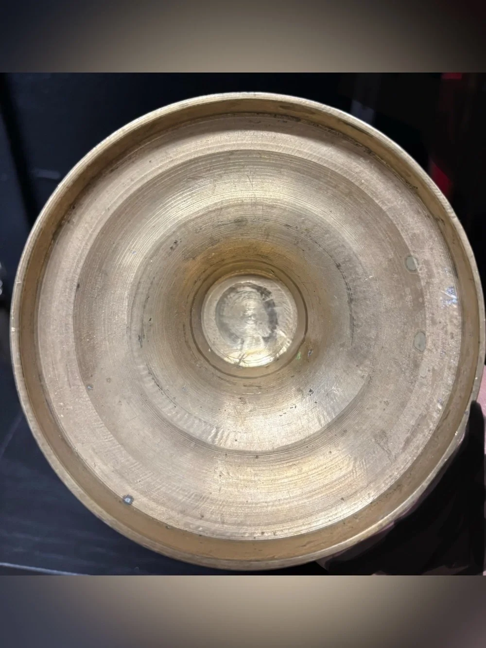 Brass Candle Holder classic baluster-style stem and a stepped round base.